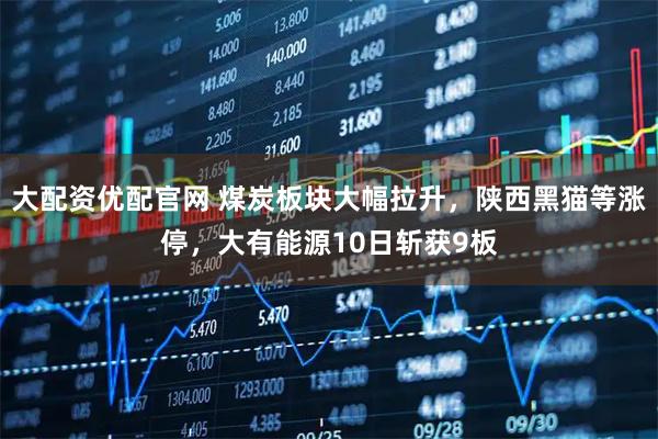 大配资优配官网 煤炭板块大幅拉升,陕西黑猫等涨停,大有能源10日斩获9板